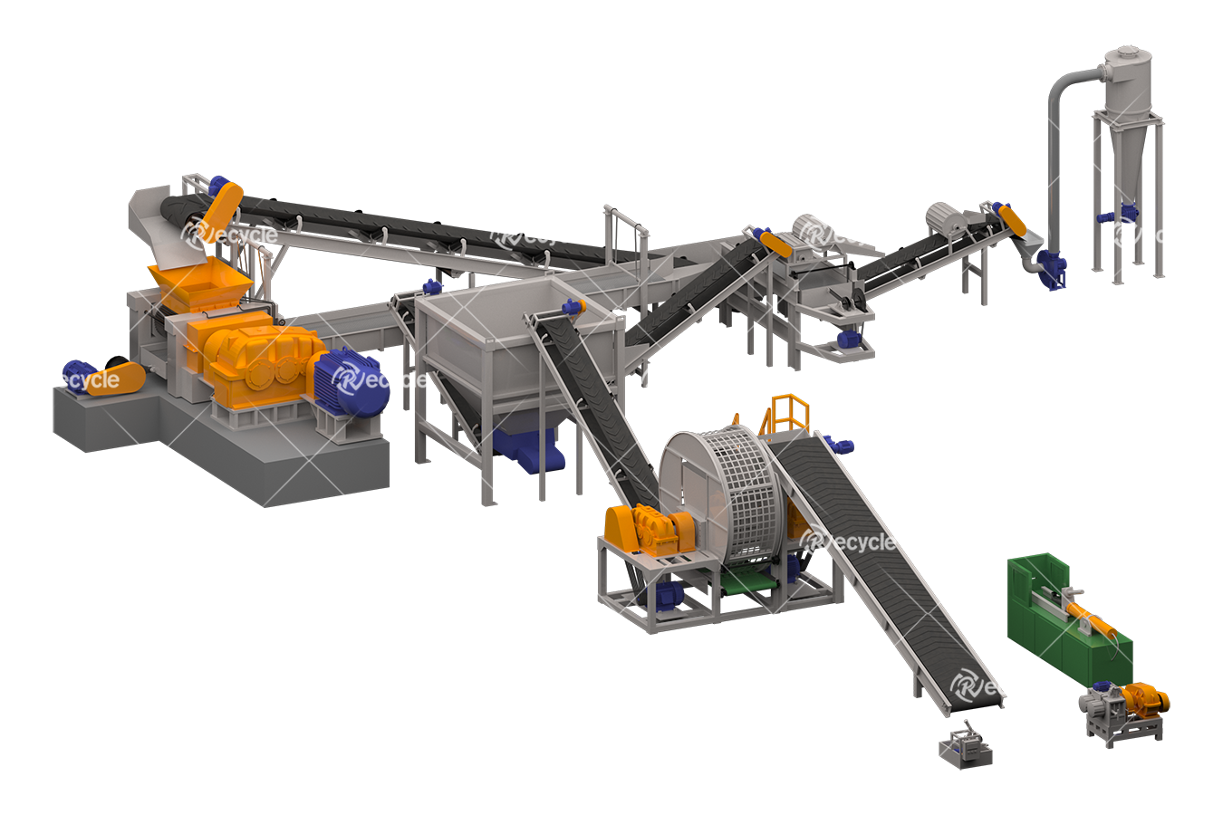 全自動廢舊輪胎膠粉生產線